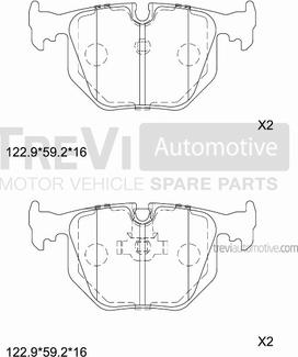 Trevi Automotive PF1129 - Bremžu uzliku kompl., Disku bremzes autodraugiem.lv