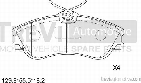 Trevi Automotive PF1126 - Bremžu uzliku kompl., Disku bremzes autodraugiem.lv