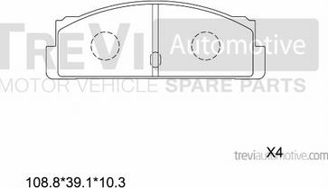 Trevi Automotive PF1345 - Bremžu uzliku kompl., Disku bremzes autodraugiem.lv