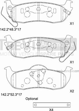 Trevi Automotive PF1385 - Bremžu uzliku kompl., Disku bremzes autodraugiem.lv