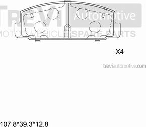 Trevi Automotive PF1328 - Bremžu uzliku kompl., Disku bremzes autodraugiem.lv