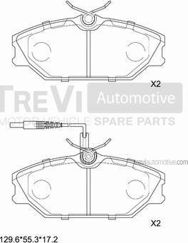 Trevi Automotive PF1377 - Bremžu uzliku kompl., Disku bremzes autodraugiem.lv