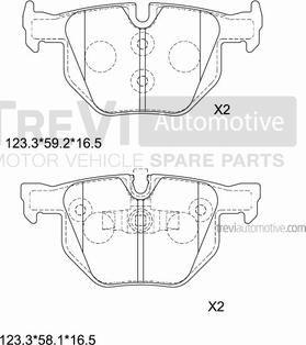 Trevi Automotive PF1269 - Bremžu uzliku kompl., Disku bremzes autodraugiem.lv