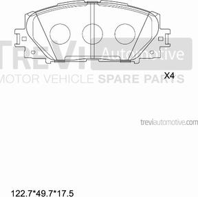 Trevi Automotive PF1274 - Bremžu uzliku kompl., Disku bremzes autodraugiem.lv