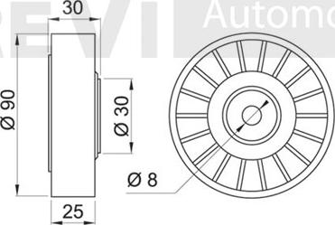 Trevi Automotive TA1453 - Parazīt / Vadrullītis, Ķīļrievu siksna autodraugiem.lv