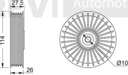 Trevi Automotive TA1194 - Parazīt / Vadrullītis, Ķīļrievu siksna autodraugiem.lv