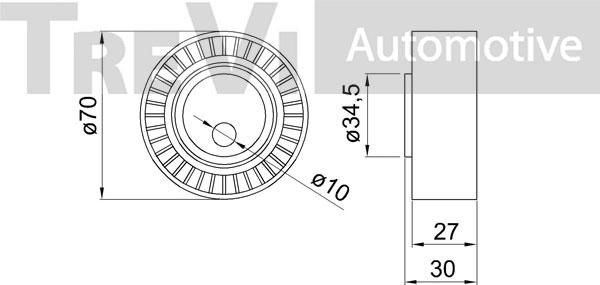 Trevi Automotive TA1109 - Parazīt / Vadrullītis, Ķīļrievu siksna autodraugiem.lv