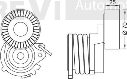 Trevi Automotive TA1855 - Siksnas spriegotājs, Ķīļsiksna autodraugiem.lv