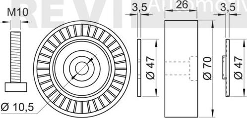 Trevi Automotive TA1769 - Parazīt / Vadrullītis, Ķīļrievu siksna autodraugiem.lv