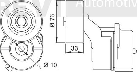 Trevi Automotive TA1714 - Siksnas spriegotājs, Ķīļsiksna autodraugiem.lv