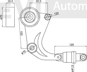 Trevi Automotive TA2156 - Siksnas spriegotājs, Ķīļsiksna autodraugiem.lv