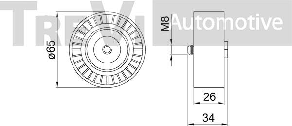 Trevi Automotive TA2169 - Parazīt / Vadrullītis, Ķīļrievu siksna autodraugiem.lv