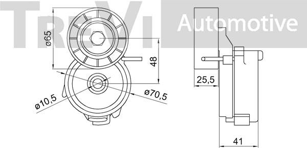 Trevi Automotive TA2162 - Siksnas spriegotājs, Ķīļsiksna autodraugiem.lv