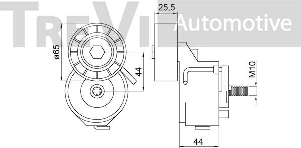 Trevi Automotive TA2258 - Siksnas spriegotājs, Ķīļsiksna autodraugiem.lv