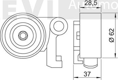 Trevi Automotive TD1405 - Spriegotājrullītis, Gāzu sadales mehānisma piedziņas siksna autodraugiem.lv