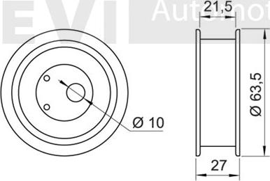 Trevi Automotive TD1599 - Spriegotājrullītis, Gāzu sadales mehānisma piedziņas siksna autodraugiem.lv