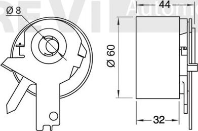 Trevi Automotive TD1552 - Spriegotājrullītis, Gāzu sadales mehānisma piedziņas siksna autodraugiem.lv