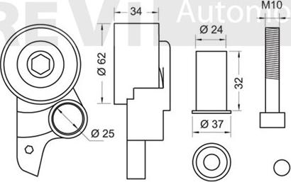 Trevi Automotive TD1566 - Spriegotājrullītis, Gāzu sadales mehānisma piedziņas siksna autodraugiem.lv