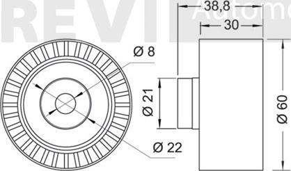 Trevi Automotive TD1644 - Parazīt / Vadrullītis, Zobsiksna autodraugiem.lv