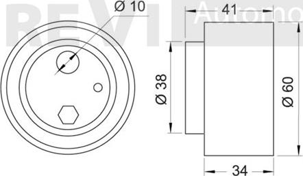 Trevi Automotive TD1633 - Spriegotājrullītis, Gāzu sadales mehānisma piedziņas siksna autodraugiem.lv