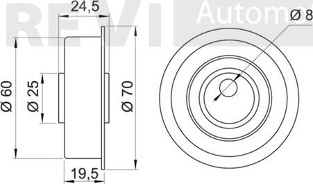 Trevi Automotive TD1046 - Spriegotājrullītis, Gāzu sadales mehānisma piedziņas siksna autodraugiem.lv