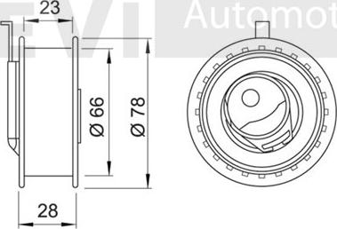 Trevi Automotive TD1043 - Spriegotājrullītis, Gāzu sadales mehānisma piedziņas siksna autodraugiem.lv