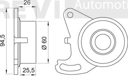 Trevi Automotive TD1050 - Spriegotājrullītis, Gāzu sadales mehānisma piedziņas siksna autodraugiem.lv