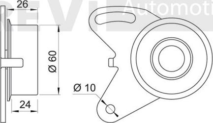 Trevi Automotive TD1052 - Spriegotājrullītis, Gāzu sadales mehānisma piedziņas siksna autodraugiem.lv