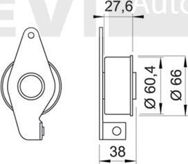 Trevi Automotive TD1191 - Spriegotājrullītis, Gāzu sadales mehānisma piedziņas siksna autodraugiem.lv