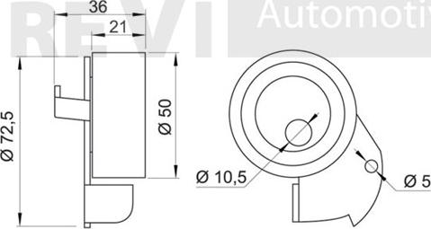 Trevi Automotive TD1165 - Spriegotājrullītis, Gāzu sadales mehānisma piedziņas siksna autodraugiem.lv