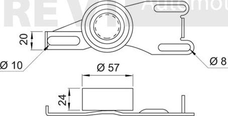 Trevi Automotive TD1134 - Spriegotājrullītis, Gāzu sadales mehānisma piedziņas siksna autodraugiem.lv