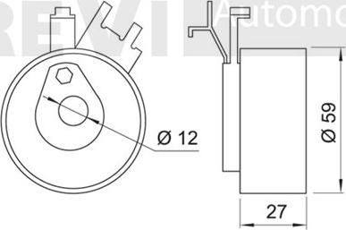 Trevi Automotive TD1306 - Spriegotājrullītis, Gāzu sadales mehānisma piedziņas siksna autodraugiem.lv