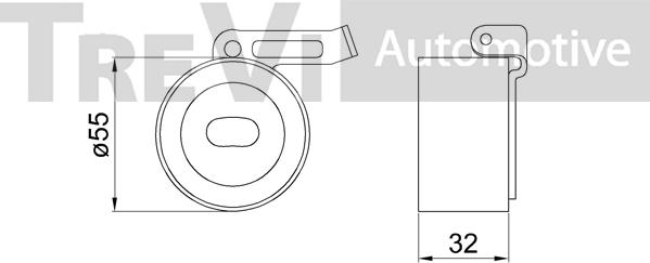 Trevi Automotive TD1326 - Spriegotājrullītis, Gāzu sadales mehānisma piedziņas siksna autodraugiem.lv