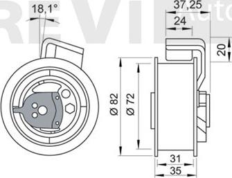 Trevi Automotive TD1323 - Spriegotājrullītis, Gāzu sadales mehānisma piedziņas siksna autodraugiem.lv