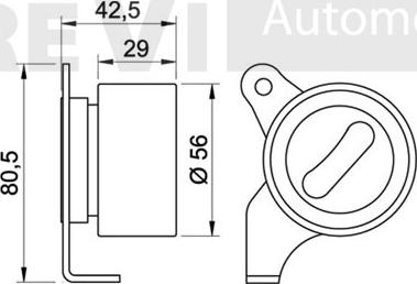 Trevi Automotive TD1293 - Spriegotājrullītis, Gāzu sadales mehānisma piedziņas siksna autodraugiem.lv