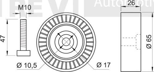 Trevi Automotive TD1711 - Parazīt / Vadrullītis, Zobsiksna autodraugiem.lv