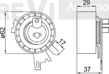 Trevi Automotive TD1722 - Spriegotājrullītis, Gāzu sadales mehānisma piedziņas siksna autodraugiem.lv