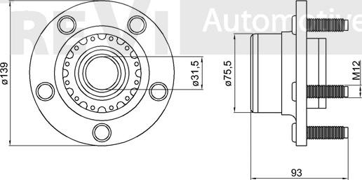 Trevi Automotive WB1916 - Riteņa rumbas gultņa komplekts autodraugiem.lv