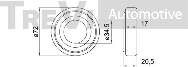 Trevi Automotive WB1937 - Riteņa rumbas gultņa komplekts autodraugiem.lv