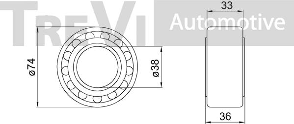 Trevi Automotive WB1483 - Riteņa rumbas gultņa komplekts autodraugiem.lv