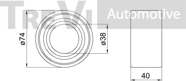 Trevi Automotive WB1420 - Riteņa rumbas gultņa komplekts autodraugiem.lv