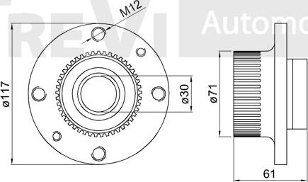 Trevi Automotive WB1548 - Riteņa rumbas gultņa komplekts autodraugiem.lv