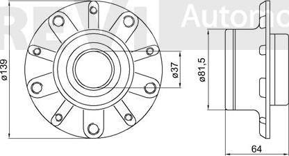 Trevi Automotive WB1556 - Riteņa rumbas gultņa komplekts autodraugiem.lv