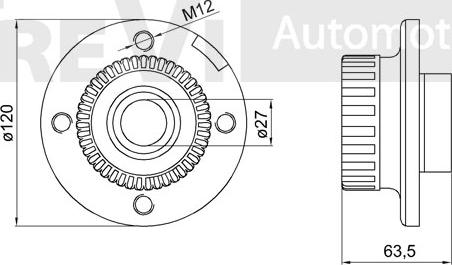 Trevi Automotive WB1641 - Riteņa rumbas gultņa komplekts autodraugiem.lv