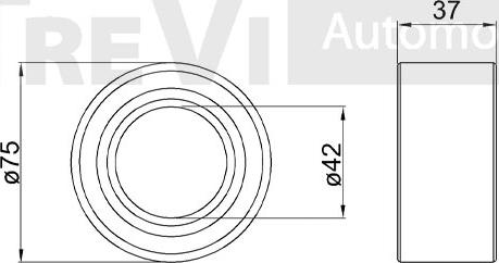 Trevi Automotive WB1149 - Riteņa rumbas gultņa komplekts autodraugiem.lv