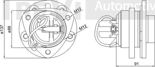 Trevi Automotive WB1103 - Riteņa rumbas gultņa komplekts autodraugiem.lv