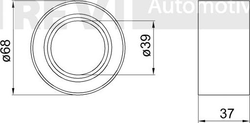 Trevi Automotive WB1840 - Riteņa rumbas gultņa komplekts autodraugiem.lv