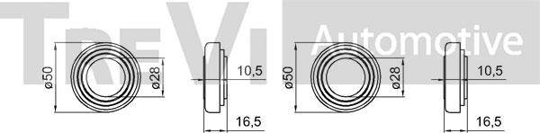 Trevi Automotive WB1257 - Riteņa rumbas gultņa komplekts autodraugiem.lv