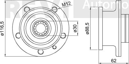 Trevi Automotive WB1730 - Riteņa rumbas gultņa komplekts autodraugiem.lv