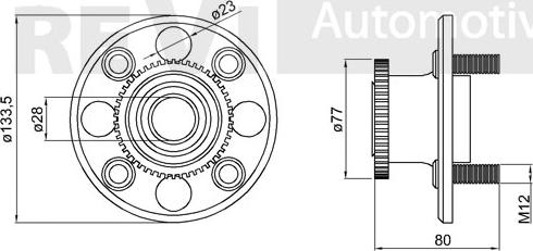 Trevi Automotive WB1777 - Riteņa rumbas gultņa komplekts autodraugiem.lv